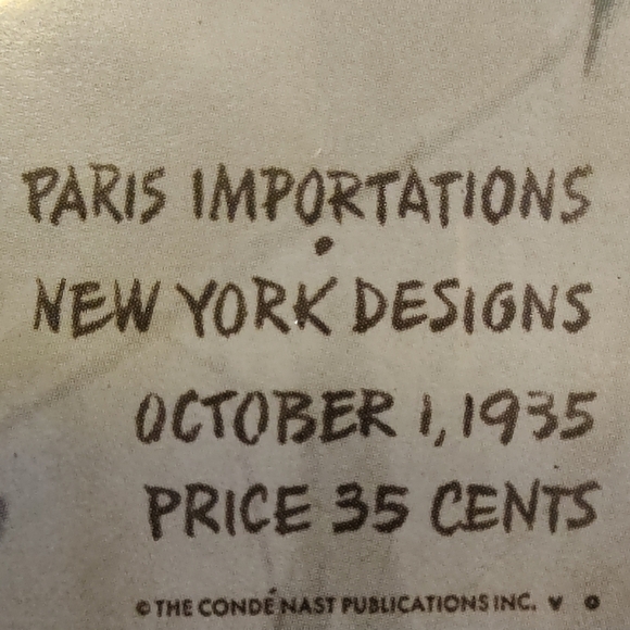 VOGUE MAGAZINE COVER PRINT Circa 1935 13" x 10" - Picture 6 of 8